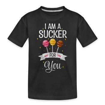 Schokolade Zucker Muffin Gebäck - Kinder Premium Bio T-Shirt - Schwarz - Vorne