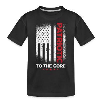 Patriotismus Amerikanische Flagge Unabhängigkeitstag - Kinder Premium Bio T-Shirt - Schwarz - Vorne