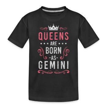 Zwillinge Astrologie Konstellation - Kinder Premium Bio T-Shirt - Schwarz - Vorne