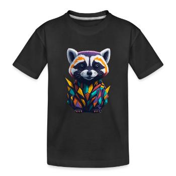 Racoon 2 - Kinder Premium Bio T-Shirt - Schwarz - Vorne