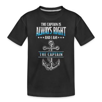 Segelschiff Schifffahrt Segler Urlaub - Kinder Premium Bio T-Shirt - Schwarz - Vorne