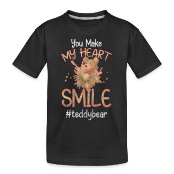 Kuscheltier Nachwuchs Spielzeug Bär - Kinder Premium Bio T-Shirt - Schwarz - Vorne