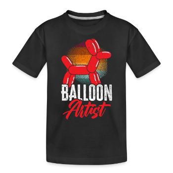Balloon Artist Balloon Twisting Balloon Modélisation de ballon - T-shirt bio Premium Enfant - noir - Devant
