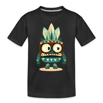 KiddyTikki Inn - Kinder Premium Bio T-Shirt - Schwarz - Vorne