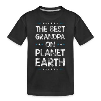 Bester Opa Spruch - Kinder Premium Bio T-Shirt - Schwarz - Vorne