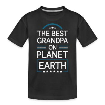 Bester Opa Spruch - Kinder Premium Bio T-Shirt - Schwarz - Vorne