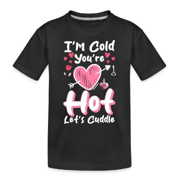 Câlins Câlins Tendresse Famille - T-shirt bio Premium Enfant - noir - Devant
