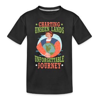 Cartographie des terres invisibles inoubliables - T-shirt bio Premium Enfant - noir - Devant