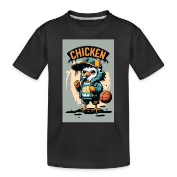 Cool Chicken - Kinder Premium Bio T-Shirt - Schwarz - Vorne