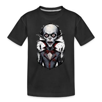 un vampire à grosse tête 6 - T-shirt bio Premium Enfant - noir - Devant