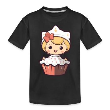 Baking Fairy Fairy Baking Cake - Kids' Premium Organic T-Shirt - black - Front