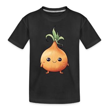 Drôle d’oignon - T-shirt bio Premium Enfant - noir - Devant