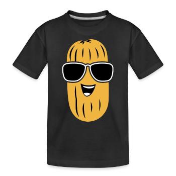 Cacahuètes Humour petite cacahuète - T-shirt bio Premium Enfant - noir - Devant