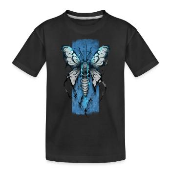 Nocturne enchanteur : Papillon mystique - T-shirt bio Premium Enfant - noir - Devant