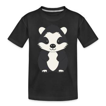 Bébé blaireau - T-shirt bio Premium Enfant - noir - Devant