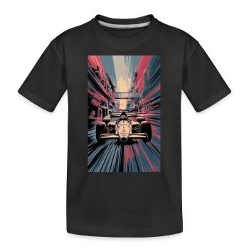 Racing car - Kids' Premium Organic T-Shirt - black - Front