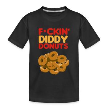 F*CKIN' DIDDY DONUTS-CENSURÉ-NEG’S URBAN SPORTS - T-shirt bio Premium Enfant - noir - Devant