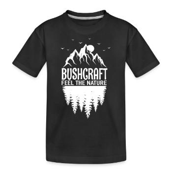 Bushcraft Outdoor Survival - Kids' Premium Organic T-Shirt - black - Front