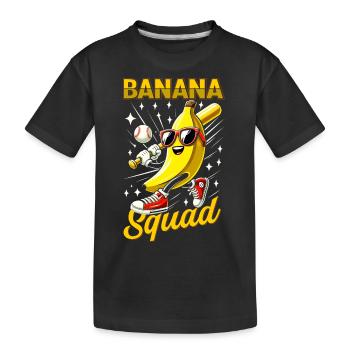 Retro Banane Neuheit Männer Frauen Kinder Lustige Banane - Kinder Premium Bio T-Shirt - Schwarz - Vorne