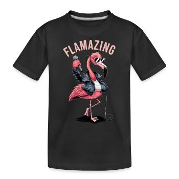Flamazing - Kinder Premium Bio T-Shirt - Schwarz - Vorne