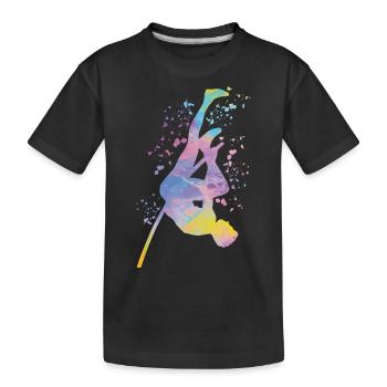 Stabhochspringer Kids Stabhochsprung - Kinder Premium Bio T-Shirt - Schwarz - Vorne