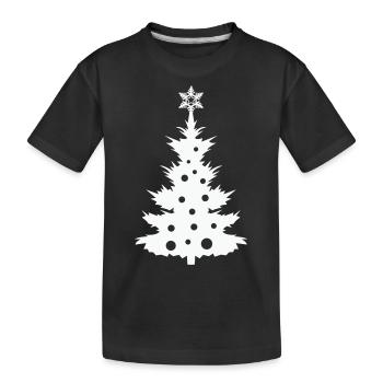 Weihnachtsbaum - Kinder Premium Bio T-Shirt - Schwarz - Vorne