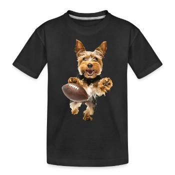 Yorkshire Terrier - Kinder Premium Bio T-Shirt - Schwarz - Vorne