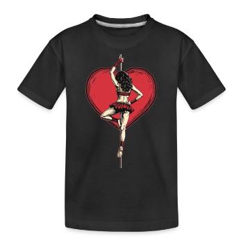 Pole Dance Pole Tänzerin Stangentanz - Kinder Premium Bio T-Shirt - Schwarz - Vorne