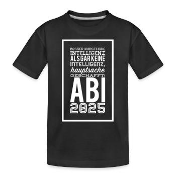 Abi - Kinder Premium Bio T-Shirt - Schwarz - Vorne