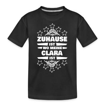 Clara en tant qu’amie - T-shirt bio Premium Enfant - noir - Devant