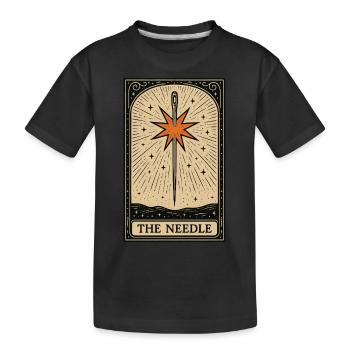 Das Nadel-Tarot – Heilige Nähkraft - Kinder Premium Bio T-Shirt - Schwarz - Vorne