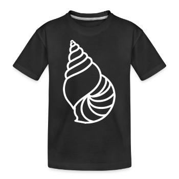 shell - Kids' Premium Organic T-Shirt - black - Front