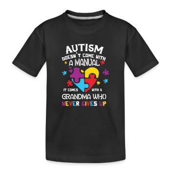 T-shirt de conscience d'autisme pour la grand-maman - T-shirt bio Premium Enfant - noir - Devant