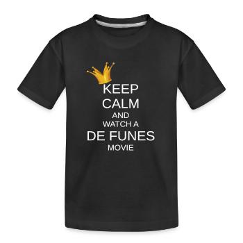 KEEP CALM - Kids' Premium Organic T-Shirt - black - Front