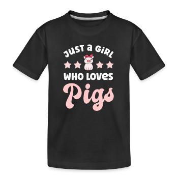 Porc porcin - T-shirt bio Premium Enfant - noir - Devant