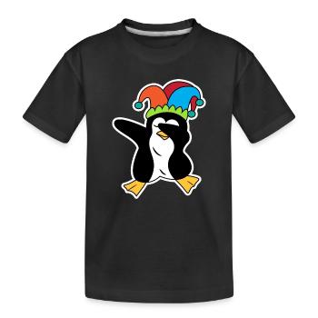 Animal Penguin Drôle d’oiseau de mer Zoo - T-shirt bio Premium Enfant - noir - Devant