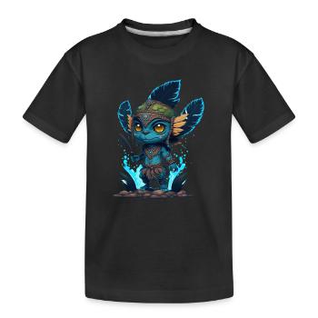 Avatar The Way of Water, cute character, navi - Kids' Premium Organic T-Shirt - black - Front