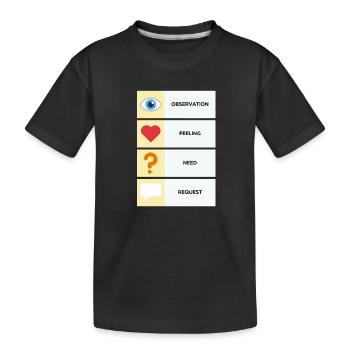 Gewaltfreie Kommunikation (Englisch) - Kinder Premium Bio T-Shirt - Schwarz - Vorne