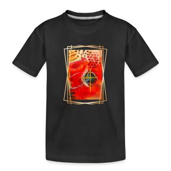 Abstraction de formes géométriques vibrantes - T-shirt bio Premium Enfant - noir - Devant