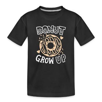 Donut Donut-Wortspiel - Kinder Premium Bio T-Shirt - Schwarz - Vorne