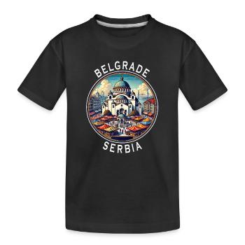 Belgrade, Serbie, Beograd Design - T-shirt bio Premium Enfant - noir - Devant