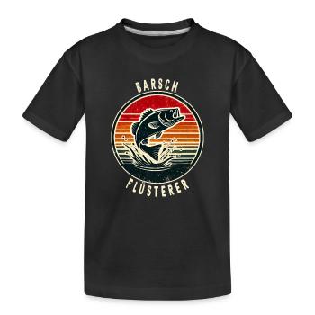 Barsch Flüsterer Design - Kinder Premium Bio T-Shirt - Schwarz - Vorne