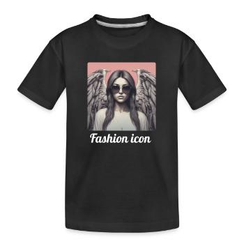 Fashion icon - Kids' Premium Organic T-Shirt - black - Front