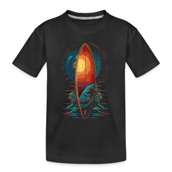 Planche de surf - T-shirt bio Premium Enfant - noir - Devant