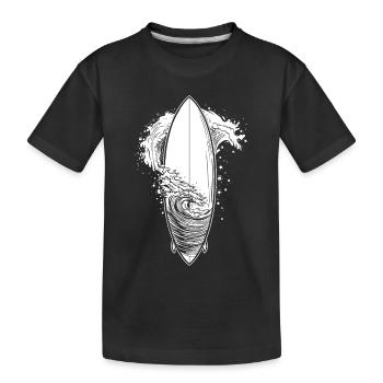 Croquis de planche de surf - T-shirt bio Premium Enfant - noir - Devant