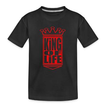 Emblème du roi royal de la vie - T-shirt bio Premium Enfant - noir - Devant