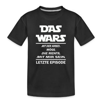 dicton sur les pensions - T-shirt bio Premium Enfant - noir - Devant