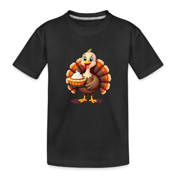 Thanksgiving Drôle Dinde de Thanksgiving - T-shirt bio Premium Enfant - noir - Devant