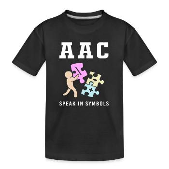 Communication AAC Langue des signes SLP - T-shirt bio Premium Enfant - noir - Devant