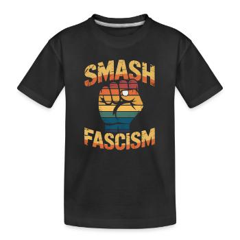 Smash Fascism - T-shirt antifasciste - T-shirt bio Premium Enfant - noir - Devant